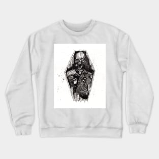 Punk is Not Dead , ink painting skeleton Crewneck Sweatshirt